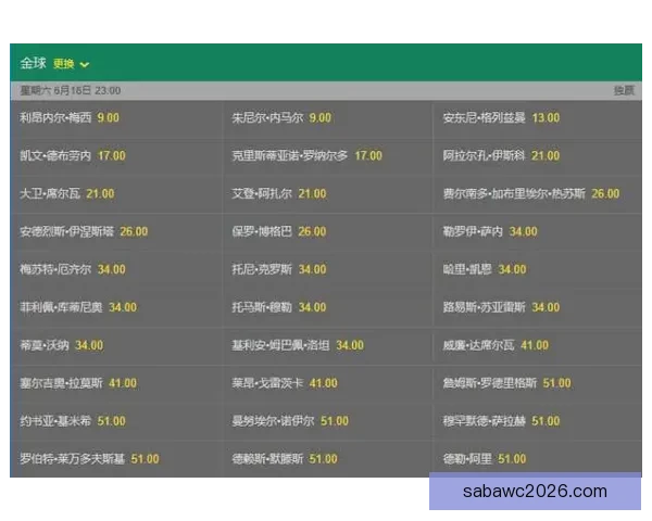 世界杯竞猜赔率网站全面解析与投注技巧深度指南