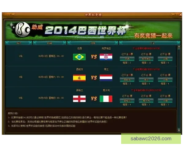 世界杯竞猜首存优惠火热来袭新用户专享高额彩金与免费竞猜机会
